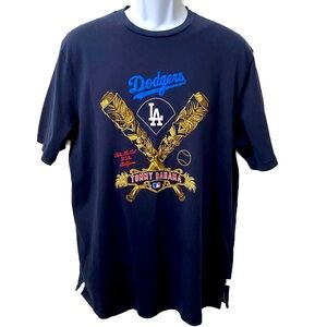 🧢 Tommy Bahama Large Tropical Tiki Dodgers T-Shirt Baseball Collab